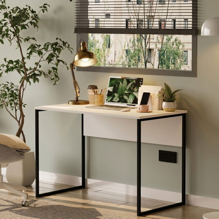 Hanah Home Nor2-W Escritorio de Estudio Blanco